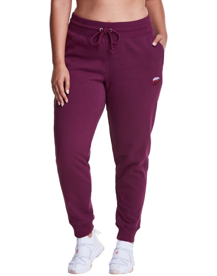 Champion Plus Reverse Weave Ombre Chenille Logo Joggingbroek Dames - DonkerPaars - Belgie 2510OFYJQ